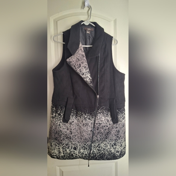 Luii Jackets & Blazers - Luii Vest Cardigan Women's Black and Gray Sleeveless Jacket XL Formal Party
